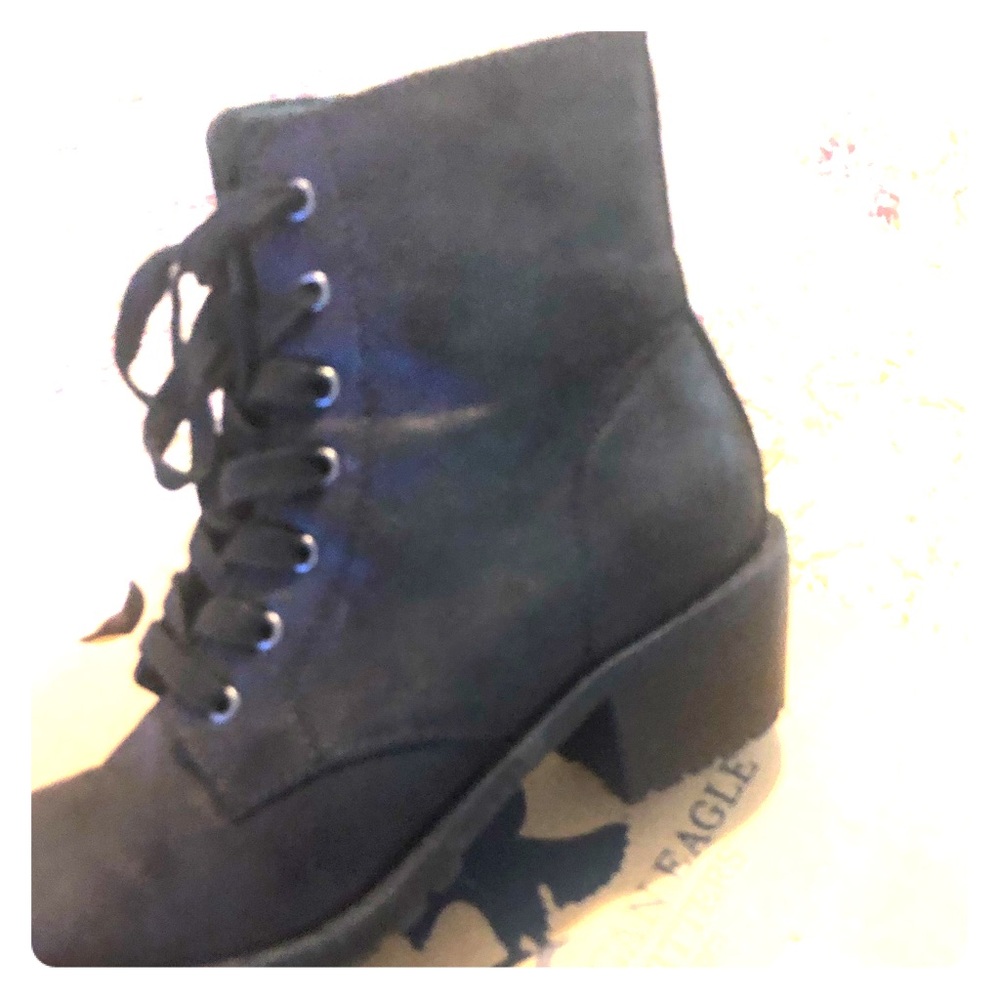 Black combat boot